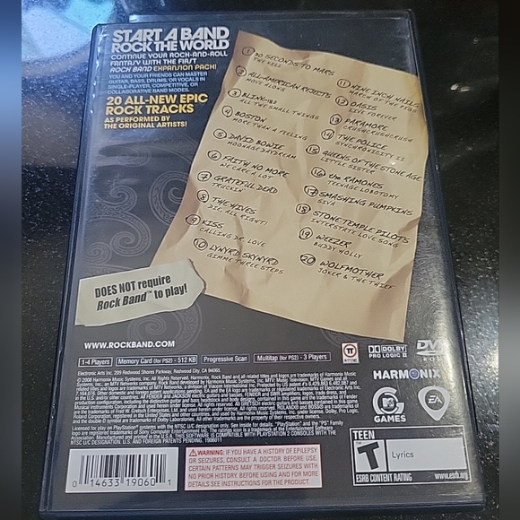 Lot Of 3 PS2 Rock Band And Track Pack V1 Guitar Hero III Ledgends Of Rock - Picture 5 of 9